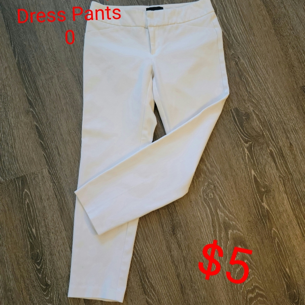 White crop dress pants